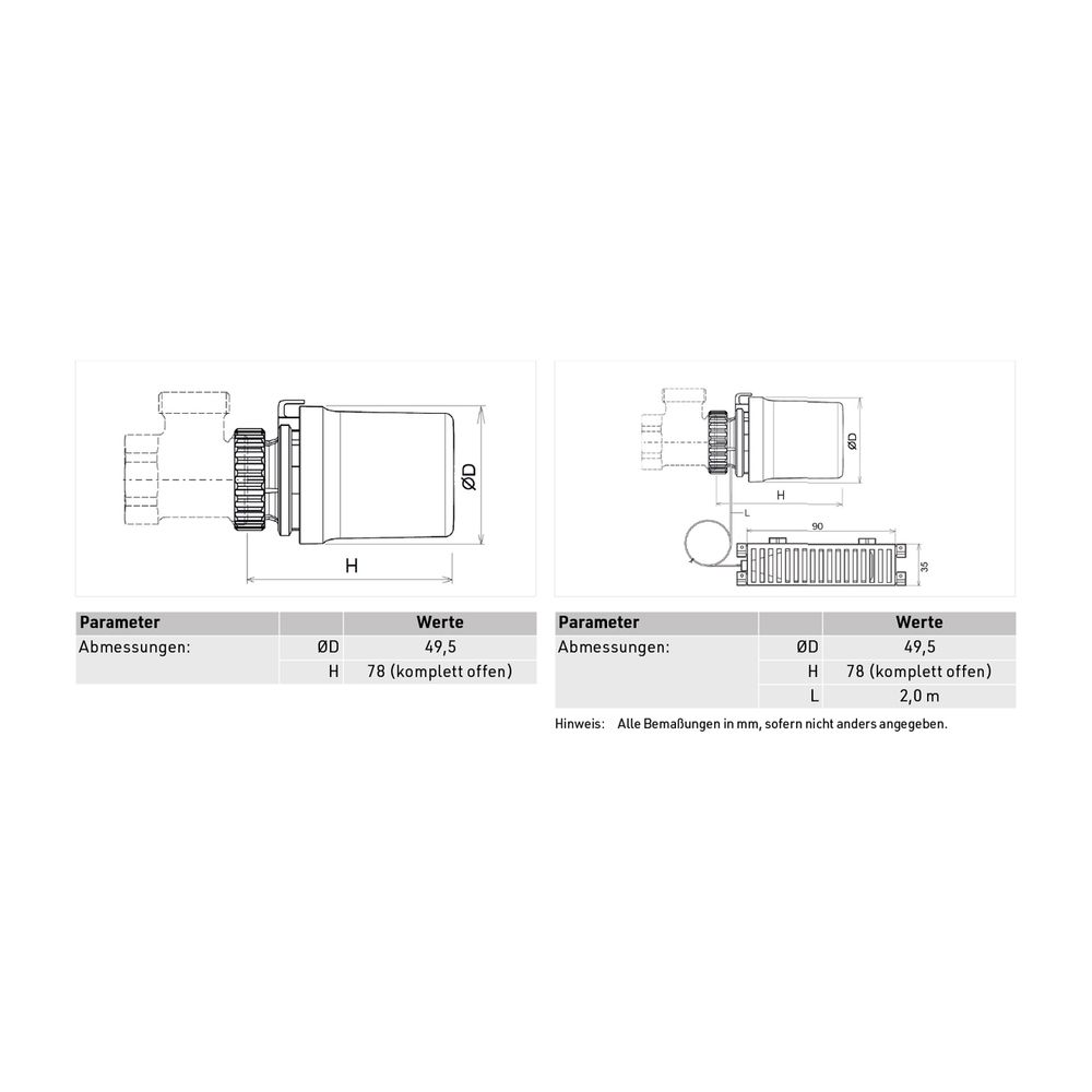 Resideo Thermostatregler Thera-6 weiß, 6-28 Grad C, M30x1,5mm... RESIDEO-T3019 5059087010292 (Abb. 4)