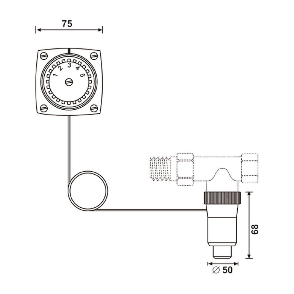 Resideo Thermostat T100MZ m. Fernverstellung u. Fernf Ausf. 2512... RESIDEO-T100MZ-2512 4019837035402 (Abb. 4)