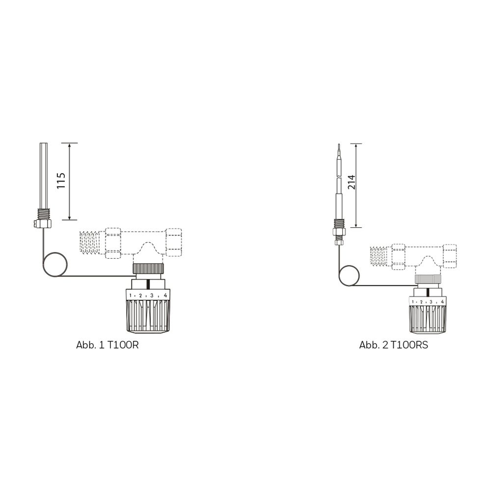 Resideo Thermostat T100R mit losem Fühler AB, 30-70 Grad C... RESIDEO-T100R-AB 4019837058883 (Abb. 4)