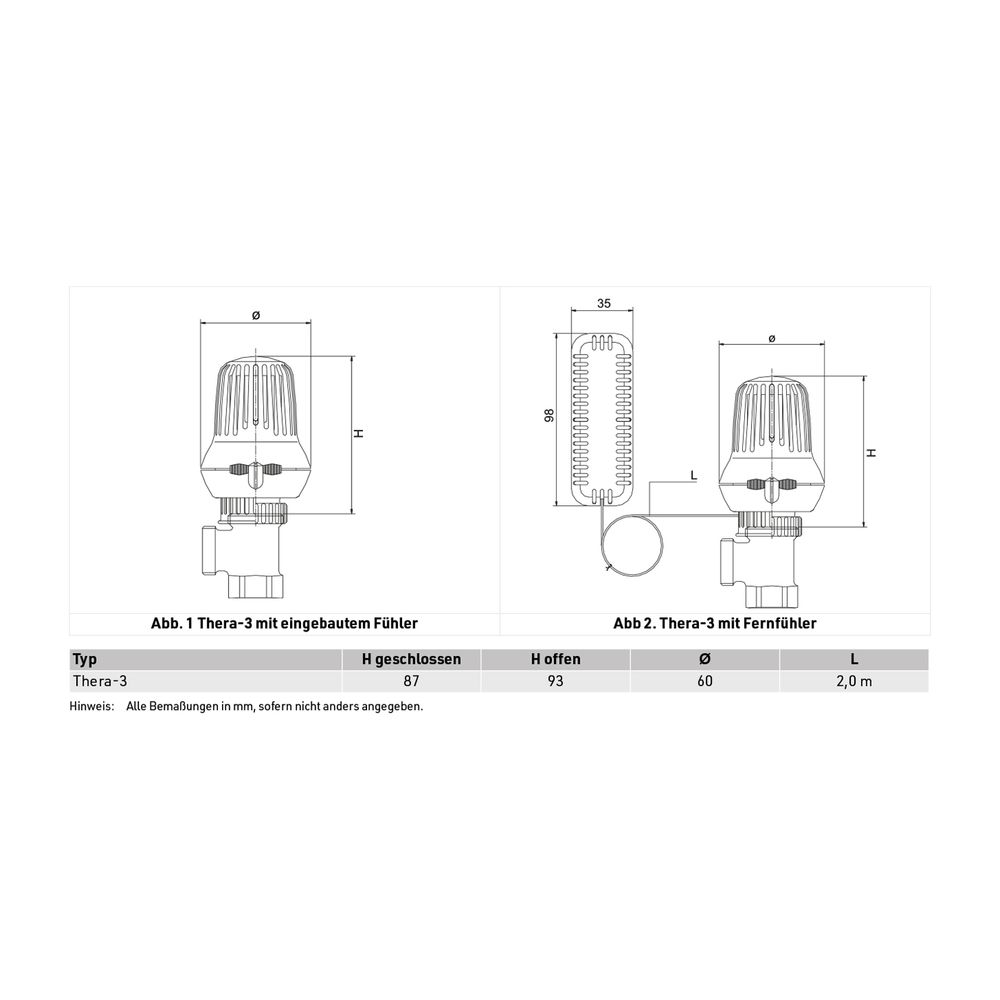 Resideo Thermostatregler Thera-3 weiß, 1-28 Grad C, M30x1,5mm... RESIDEO-T6001W0 4029289008312 (Abb. 4)