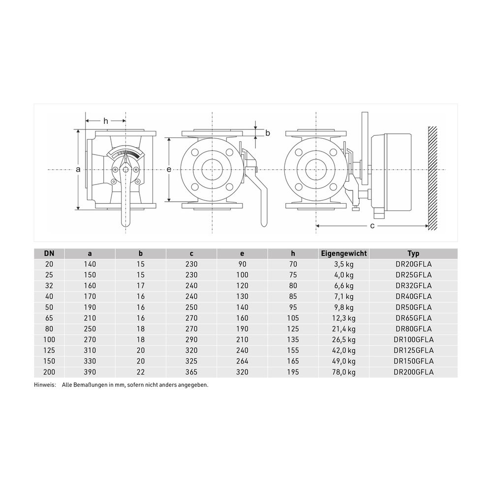 Resideo Dreiwege-Flanschenmischer DR GG 20, grau, PN 6, gerade DN 65... RESIDEO-DR65GFLA 4024627101205 (Abb. 4)