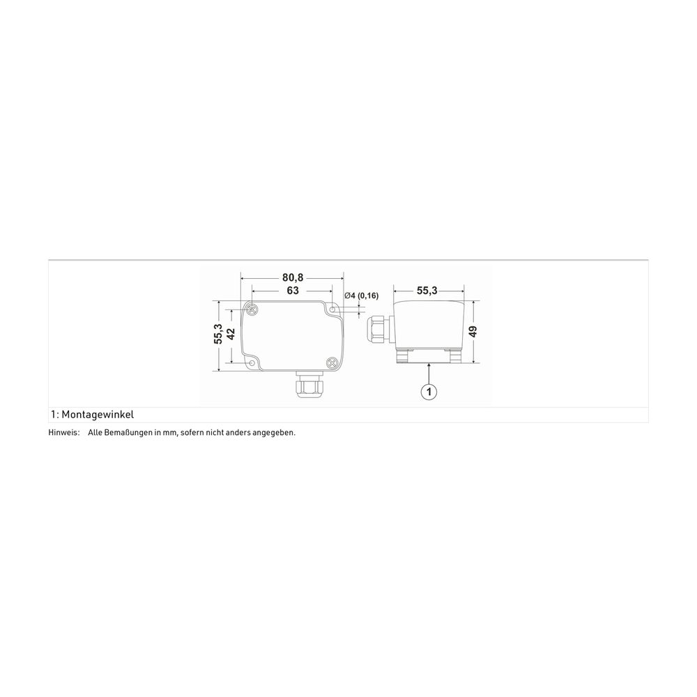 Resideo Außentemperaturfühler AF NTC20k, -40 bis 70 GradC, IP65... RESIDEO-AF20-B65-R 5059085000943 (Abb. 4)