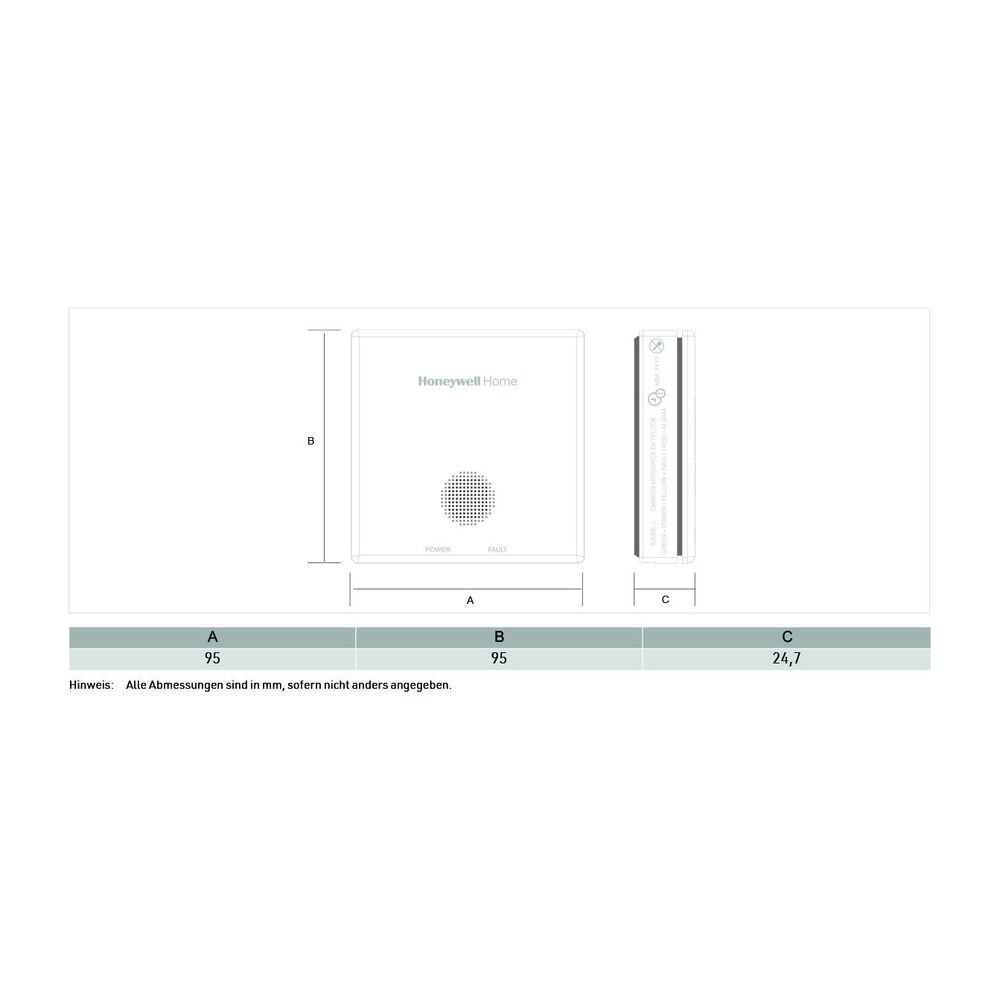 Resideo Kohlenmonoxidwarnmelder R200C, batteriebetrieben, vernetzbar... RESIDEO-R200C-N1 5059088000230 (Abb. 2)