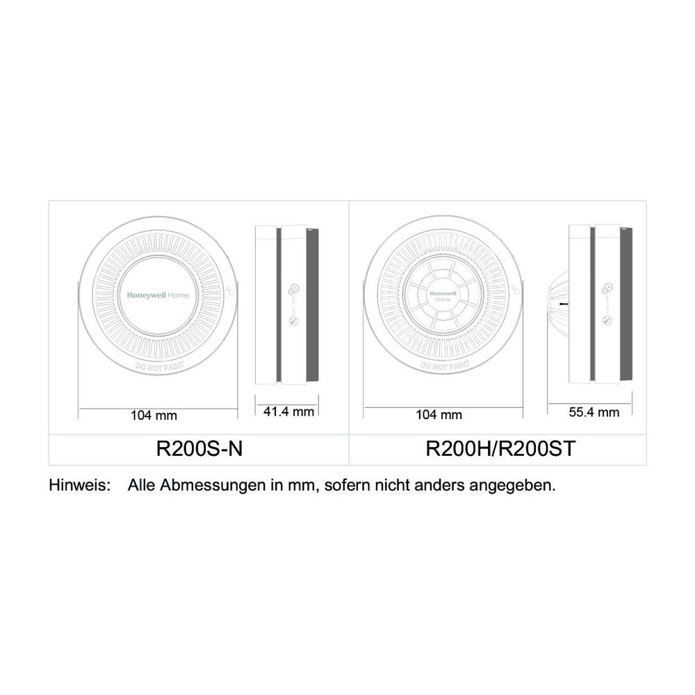 Resideo Wärmewarnmelder R200, batteriebetrieben, vernetzbar... RESIDEO-R200H-N1 5059088000278 (Abb. 2)