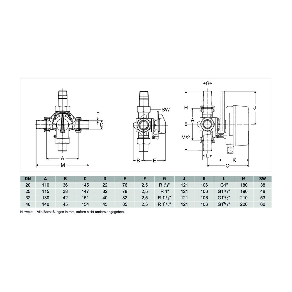 Resideo Vierwege-Kompakt-Mischer ZRK GG 20, grau, PN 6 DN 25... RESIDEO-ZRK25 4024627130205 (Abb. 4)