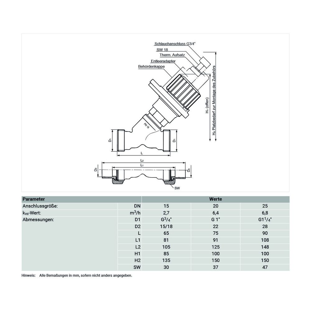 Resideo Drosselventil Kombi-4 2x Aussengewinde, Messing, DN 25... RESIDEO-V1810X0025 4029289019585 (Abb. 4)