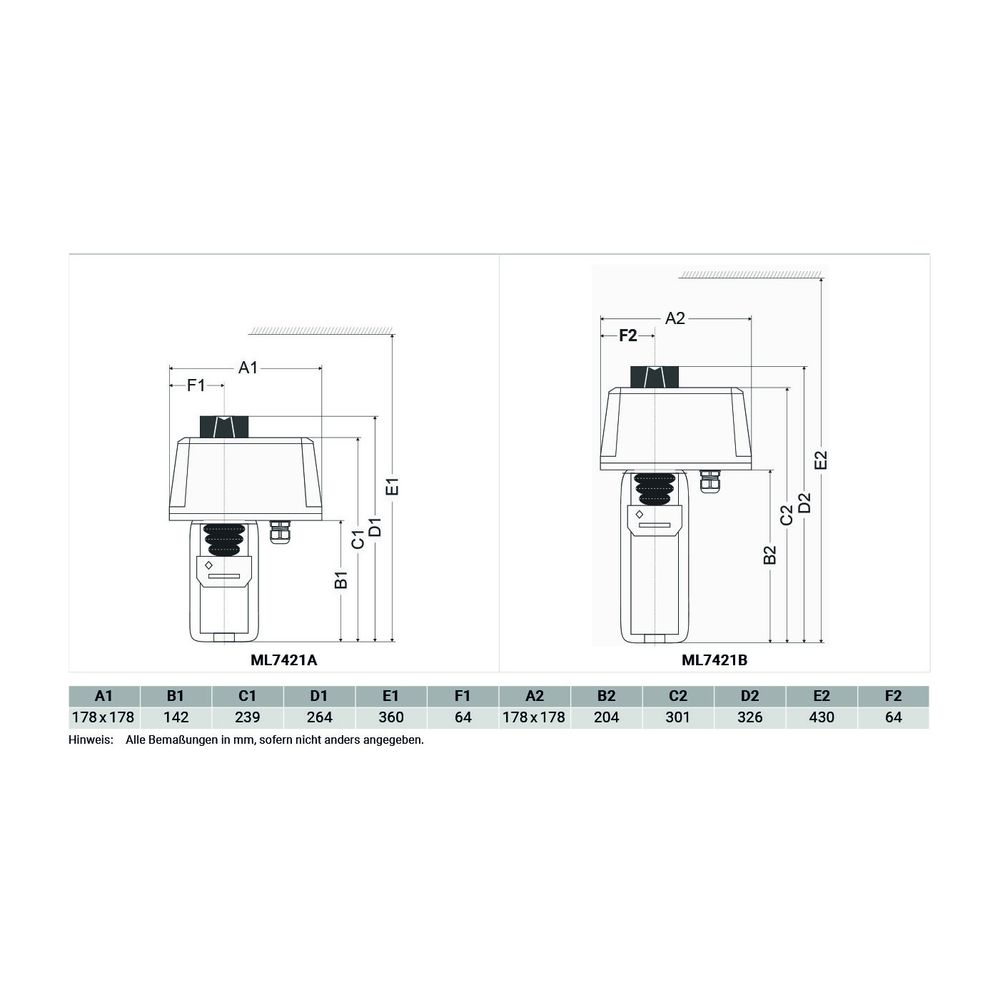 Resideo Stellantrieb ML7421A, 20mm Hub 1800N, 24VAC, 0/2-10V, 114s, mit Handv.... RESIDEO-ML7421A3004 4024627041112 (Abb. 4)