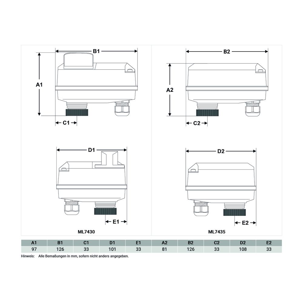 Resideo Stellantrieb ML743xE, 6,5mm Hub 400N, 24VAC, 0/2-10V, 15s, mit Handv.... RESIDEO-ML7430E1005 4024627040580 (Abb. 4)