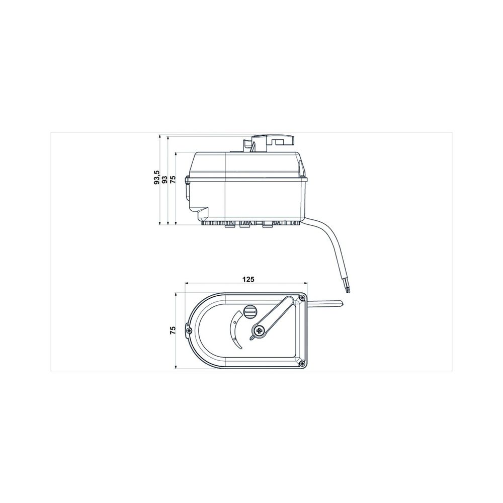 Resideo Drehantrieb MR6, 24V AC, 50Hz, 2-Punkt, MR6-24-2POS... RESIDEO-MR6-24-2POS 4046911078314 (Abb. 3)