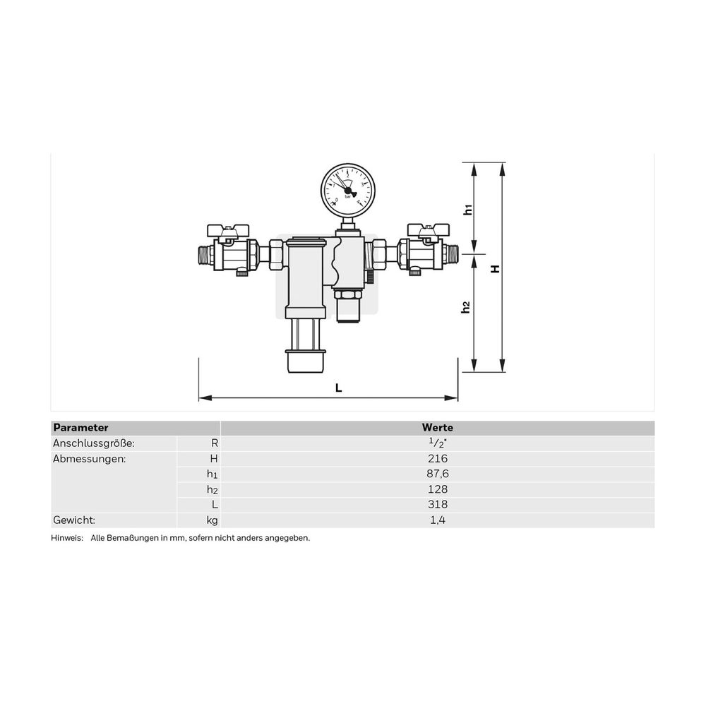 Resideo Nachfüllkombination NK295C, Messing, R 1/2", A 1/2"... RESIDEO-NK295C-1/2A 4019837124717 (Abb. 3)