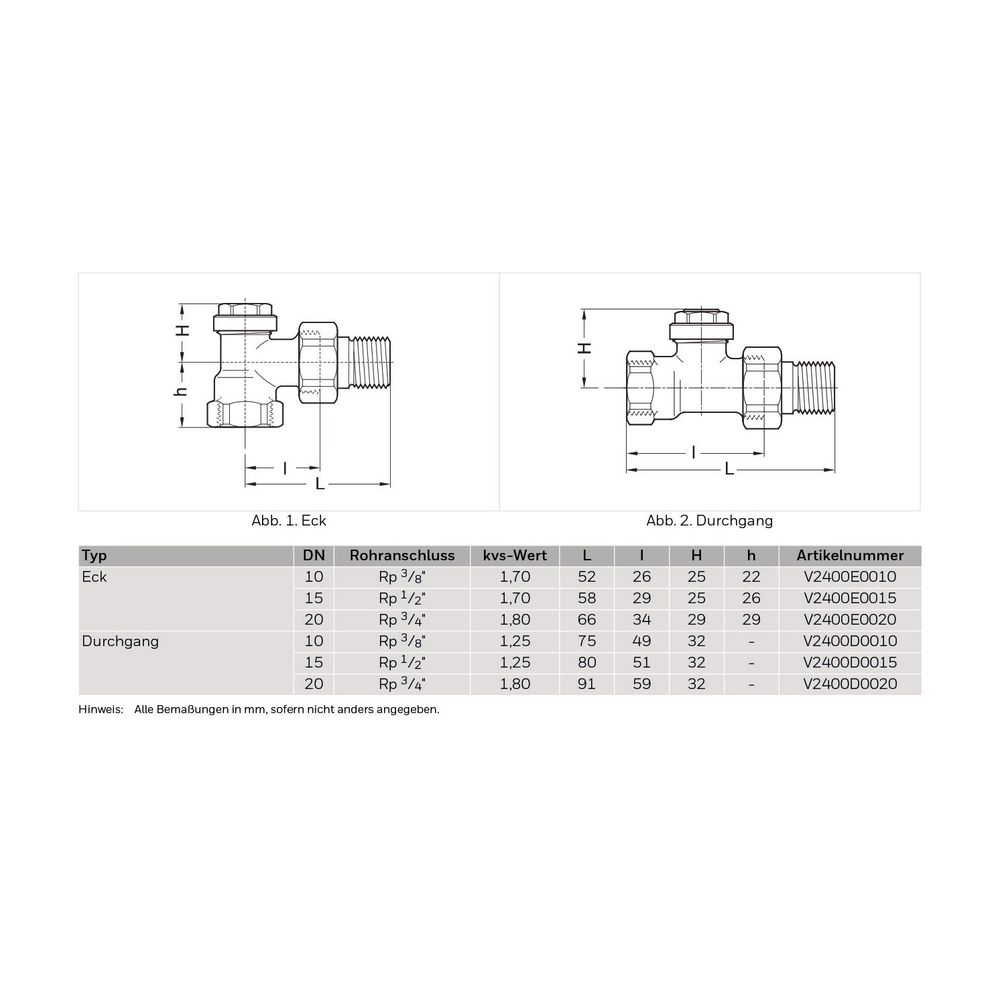 Resideo Rücklaufverschraubung Verafix, Messing vernickelt, Eckausführung, 1/2"... RESIDEO-V2400E0015 4029289015297 (Abb. 3)