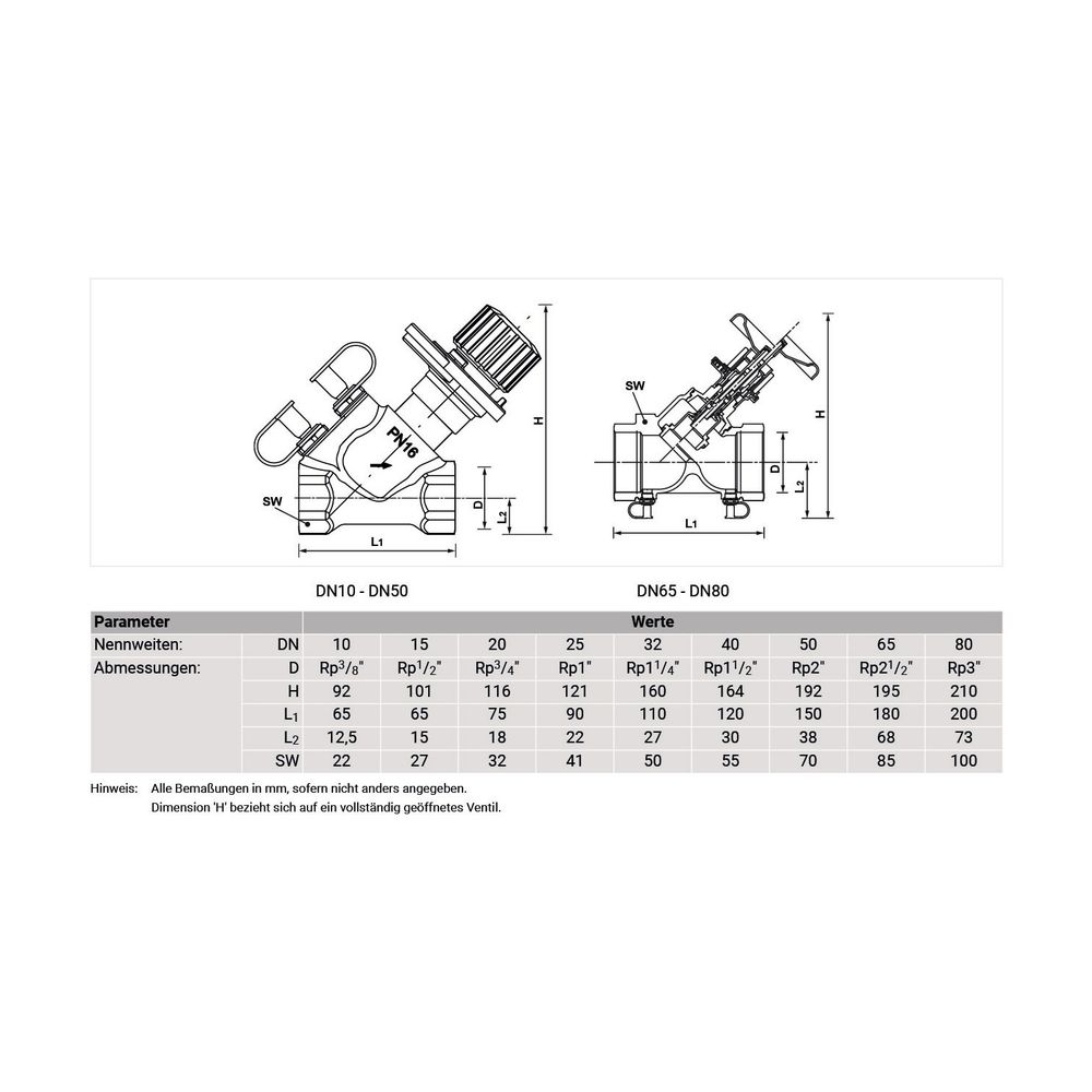 Resideo Strang- und Absperrventil Kombi-2-Pl, R 1/2", Kvs 2.6... RESIDEO-V5032Y0015B 4029289079831 (Abb. 3)