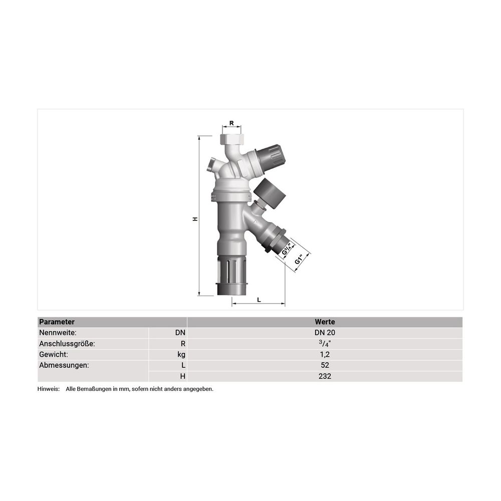 Resideo Systemtrenner BA295D, mit Druckminderer, bleifrei, verchromt, G 3/4"... RESIDEO-BA295D-3/4LFWDC 5059087024770 (Abb. 2)