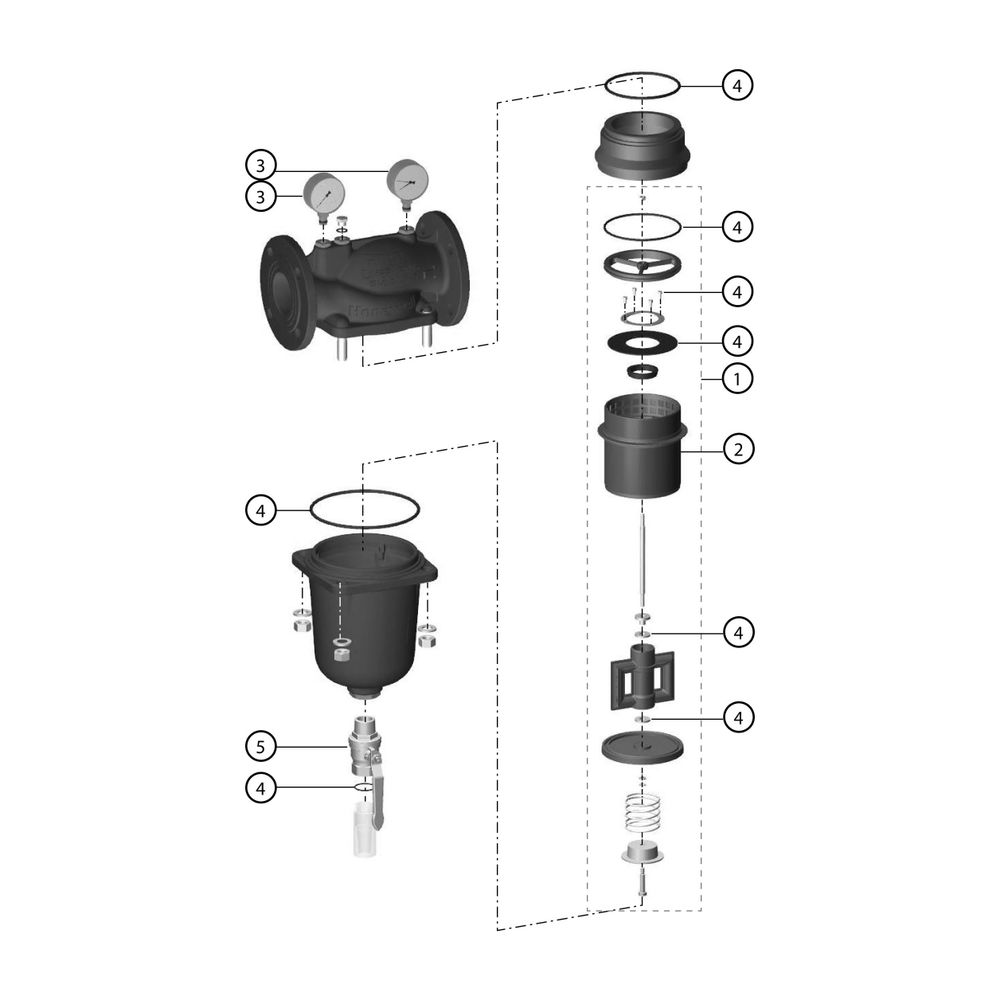 Resideo Feinfilter mit Flanschen F78TS rückspülbar, 0,05mm, DN80... RESIDEO-F78TS-80FC 4019837149024 (Abb. 5)