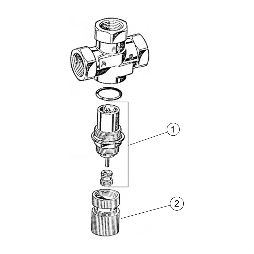 Resideo Dreiwegeventil V135 mit Innengewinde, DN32... RESIDEO-V135-11/4B 4019837058920 (Abb. 5)