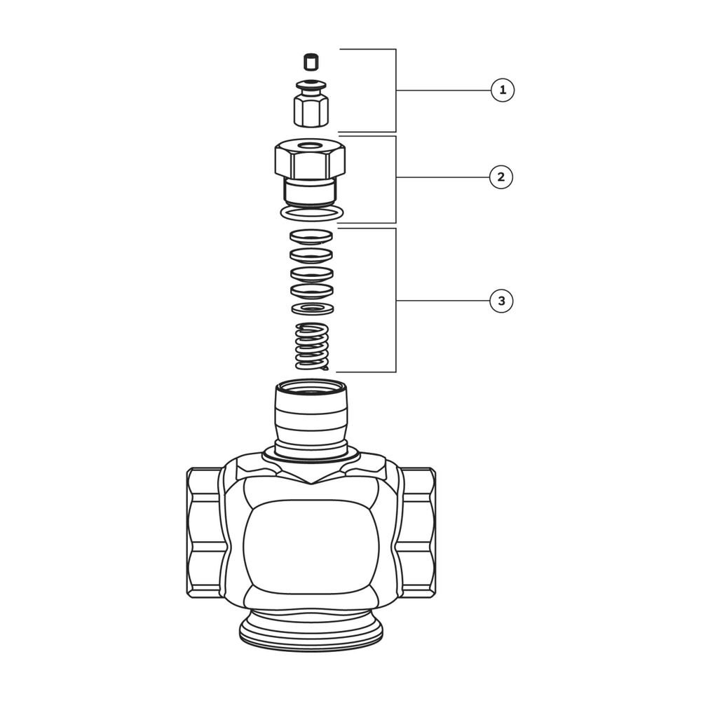 Resideo 3-Wege-Ventil XI Messing, PN 16, Innengewinde DN 40, Kvs 25... RESIDEO-XI40B25 5059087012319 (Abb. 3)