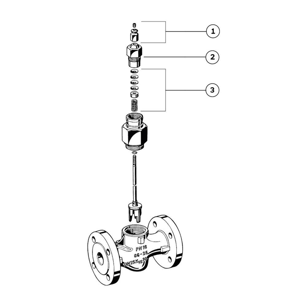 Resideo 2-Wege-Ventil DF-B-CI Grauguss, PN 16, Flansch DN 80, Kvs 100... RESIDEO-DF80B100CI 5059087013088 (Abb. 3)