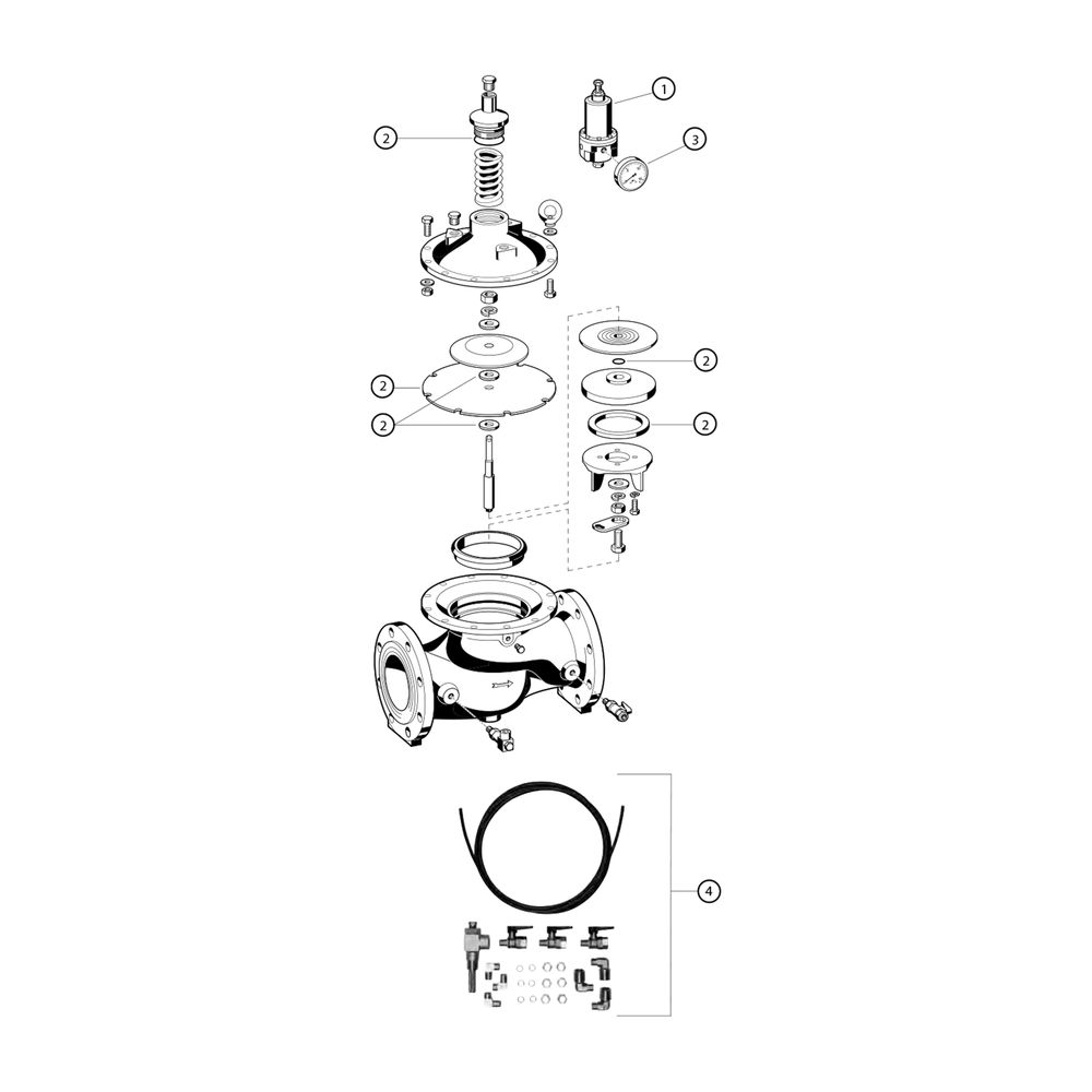 Resideo Druckhalteventil DH300 GGG plvb blau A DN 80... RESIDEO-DH300-80A 4019837062897 (Abb. 5)