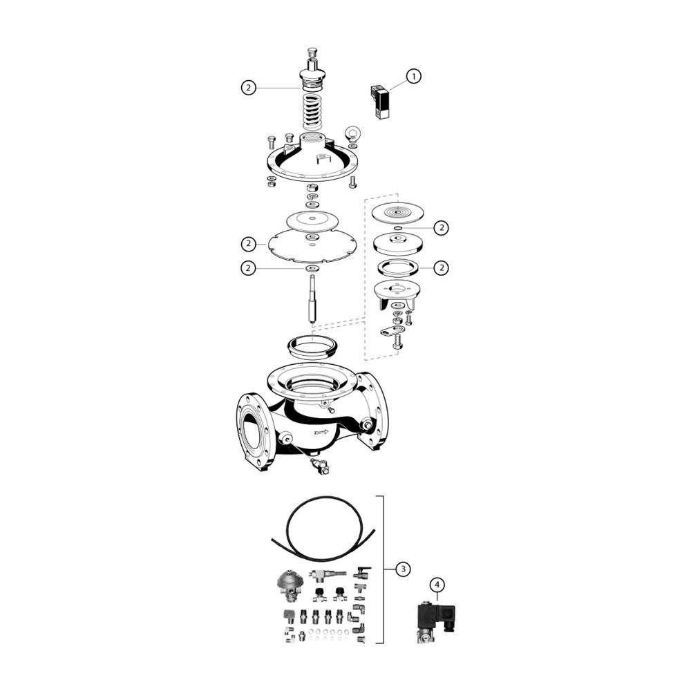 Resideo Magnetventil MV300 24V/50 Hz, stromlos offen, DN 65... RESIDEO-MV300-65BB 4019837105273 (Abb. 5)