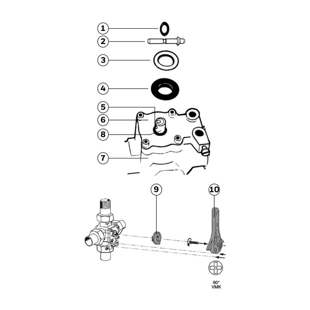 Resideo Vierwege-Kompakt-Mischer ZRK GG 20, grau, PN 6 DN 25... RESIDEO-ZRK25 4024627130205 (Abb. 5)