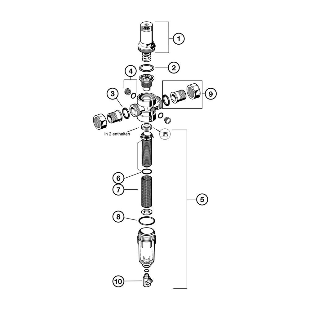 Resideo Filterk. MiniPlus-FK FK06 Messing, AA, R3/4... RESIDEO-FK06-3/4AA 4019837042721 (Abb. 5)