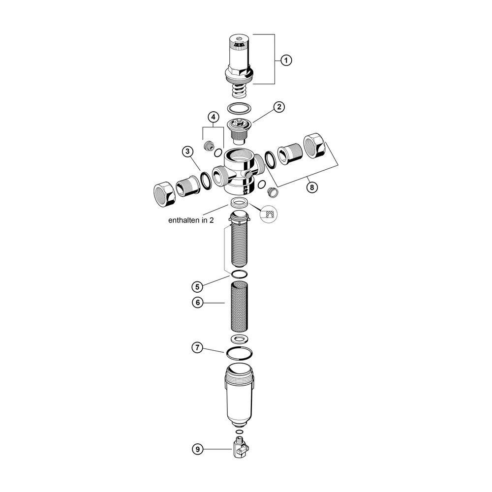 Resideo Filterk. MiniPlus-FK FK06 Messing, AAM, R11/4... RESIDEO-FK06-11/4AAM 4019837060824 (Abb. 5)