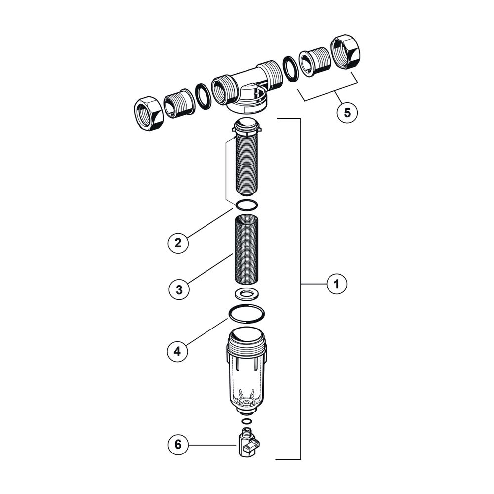 Resideo Feinfilter MiniPlus FF06 Messing AA, R11/4... RESIDEO-FF06-11/4AA 4019837049355 (Abb. 5)