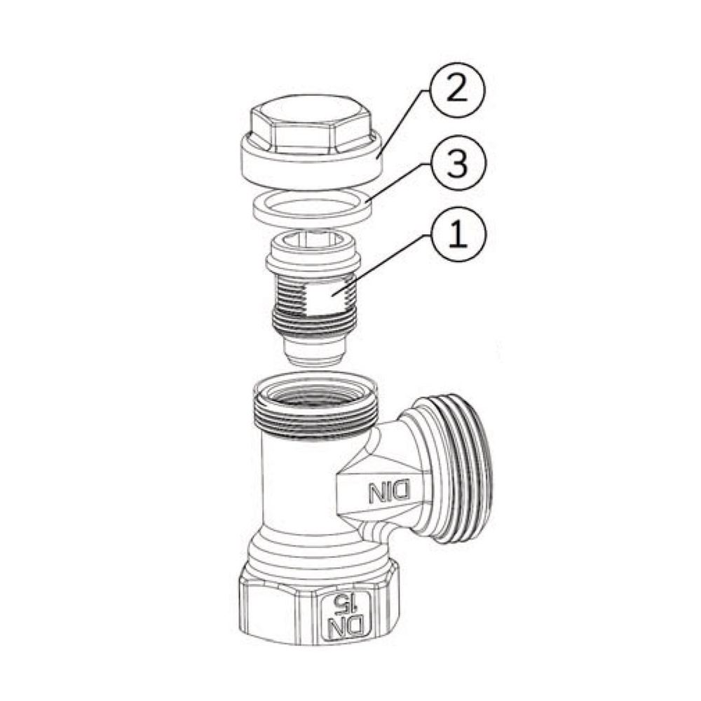 Resideo Rücklaufverschraubung Verafix, Messing vernickelt, Eckausführung, 1/2"... RESIDEO-V2400E0015 4029289015297 (Abb. 4)