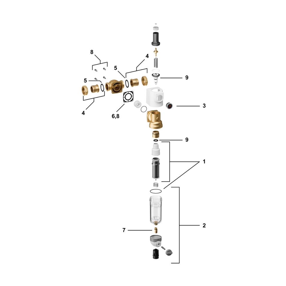 Resideo Filterkombination Primus-Plus rückspülbar, 0,1mm, Nachrüstvariante, bleif... RESIDEO-FKN74CS-2LFA 4019837155339 (Abb. 6)