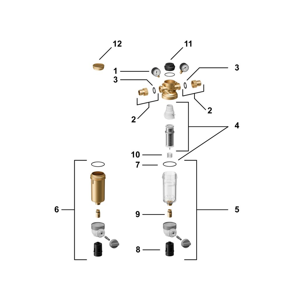 Resideo Hauswasser-Feinfilter F76S 0,1mm, bleifrei, Tülle 1/2", MS-Tasse... RESIDEO-F76S-1/2LFAAM 5059087023377 (Abb. 3)
