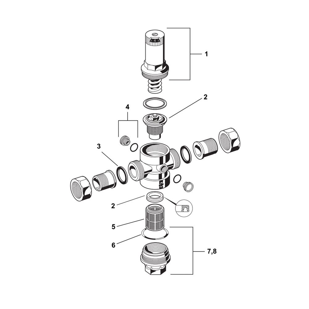 Resideo Druckminderer D06FI mit Einstellanzeige, Edelstahl, B, R1... RESIDEO-D06FI-1B 4019837110956 (Abb. 5)