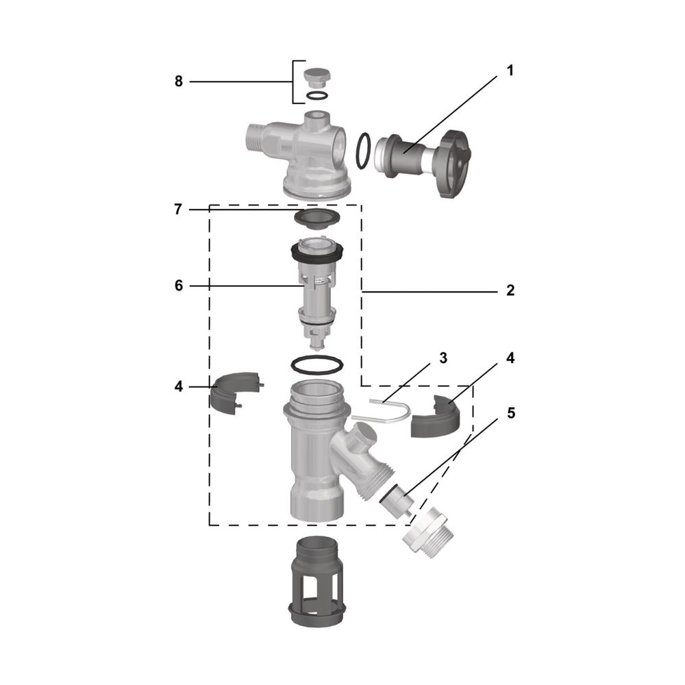 Resideo Systemtrenner BA295D, absperrbar, bleifrei, verchromt, R 1/2"... RESIDEO-BA295D-1/2LFASC 5059087023957 (Abb. 4)