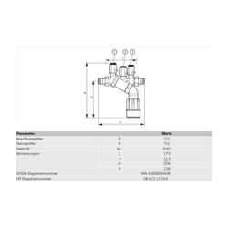 Resideo Systemtrenner BA195 BA entzinkungsbeständiges Messing E R3/8... RESIDEO-BA195-3/8E 4019837108755 (Abb. 1)