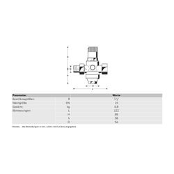 Resideo Druckminderer D150 zu Sicherheitsgruppe SG150/D, R1/2... RESIDEO-D150-1/2A 4019837113728 (Abb. 1)