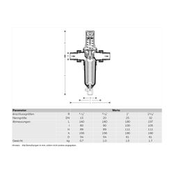 Resideo Filterk. MiniPlus-FK FK06 Messing, AAM, R11/4... RESIDEO-FK06-11/4AAM 4019837060824 (Abb. 1)