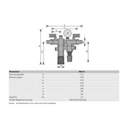 Resideo Nachfüllkombination NK295C Messing, R 1/2, A 1/2"... RESIDEO-NK295C-1/2A 4019837124717 (Abb. 1)