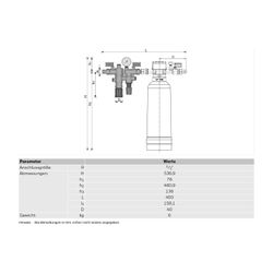 Resideo Nachfüllkombination NK300SE-VE mit Entsalzungspatrone, R 1/2... RESIDEO-NK300SE-VE-1/2A 4019837151881 (Abb. 1)