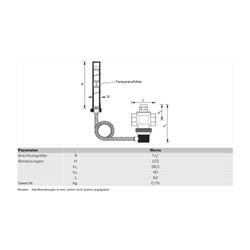 Resideo Therm Ablaufsicherung TS131-ZA Messing 50 GradC, 1300mm, 3/4 ", ZA50... RESIDEO-TS131-3/4ZA50 4019837110086 (Abb. 1)