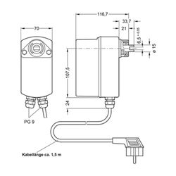 Resideo Rückspülautomatik Z11S für Filter, 230 V, 50/60 Hz, 10 W, IP 55... RESIDEO-Z11S-A 4019837040352 (Abb. 1)