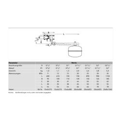 Resideo Schwimmerventil VR170 Messing A, 1/2 "... RESIDEO-VR170-1/2A 4019837021191 (Abb. 1)