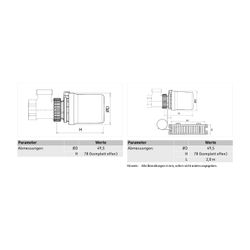 Resideo Thermostatregler Thera-6 weiß, 6-28 Grad C, M30x1,5mm... RESIDEO-T3019 5059087010292 (Abb. 1)