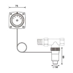 Resideo Thermostat T100MZ m. Fernverstellung u. Fernf Ausf. 2512... RESIDEO-T100MZ-2512 4019837035402 (Abb. 1)