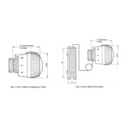 Resideo Thermostatregler Thera-2080 FL weiß, 6-28 Grad C, M30x1,5mm... RESIDEO-T7001 4029289002778 (Abb. 1)