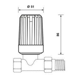 Resideo Thermostat Thera-Van weiß, 20 Grad C, mit Diebstahlschutz... RESIDEO-T100VM-101 4019837061661 (Abb. 1)