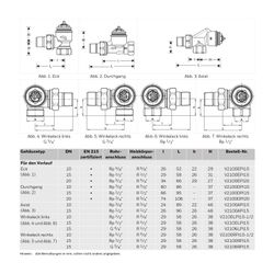 Resideo Thermostatventil Kombi-TRV Messing vernickelt, Eck, DN20... RESIDEO-V2100EPI20 4029289083272 (Abb. 1)