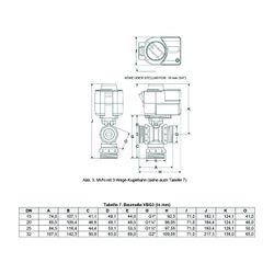 Resideo Regelkugelhahn VBG3 Dreiwege, PN 25 DN 15, Kvs-Wert A-B 6,3... RESIDEO-VBG3-15-6.3 4046911064027 (Abb. 1)