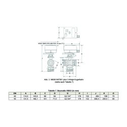 Resideo Regelkugelhahn VBG3 Dreiwege, PN 25 DN 40, Kvs-Wert A-B 25... RESIDEO-VBG3-40-25 4046911064126 (Abb. 1)