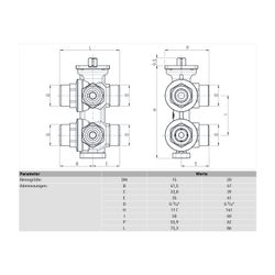 Resideo 6-Wege-Ventil VBG26 Messing, DN 15, Außengewinde, Kvs 1,25... RESIDEO-VBG26-15 5059087016515 (Abb. 1)
