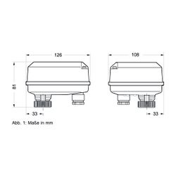 Resideo Stellantrieb ML6435B, 6,5mm Hub 400N, 24VAC, 3-Pkt, 60s, mit Notstell.... RESIDEO-ML6435B1008 4024627040566 (Abb. 1)