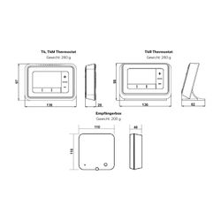 Resideo Raumthermostat T4 verdrahtet mit Umschaltkontakt, weiß... RESIDEO-T4H110A1023 5025121380935 (Abb. 1)